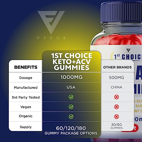 (2 Pack) 1st Choice Keto ACV Gummies, First Choice Gummies Advanced ACV - 1st Choice FyvusBuy Supplements Australia