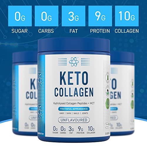 Applied Nutrition Keto Protein Powder, Hydrolysed Collagen Peptides + MCT Healthy Fats & Skin, Ketogenic & Paleo Diet Applied NutritionBuy Supplements Australia