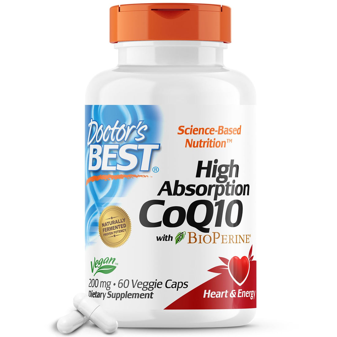 Doctor's Best High Absorption CoQ10 with BioPerine Gluten Free Naturally Fermented 