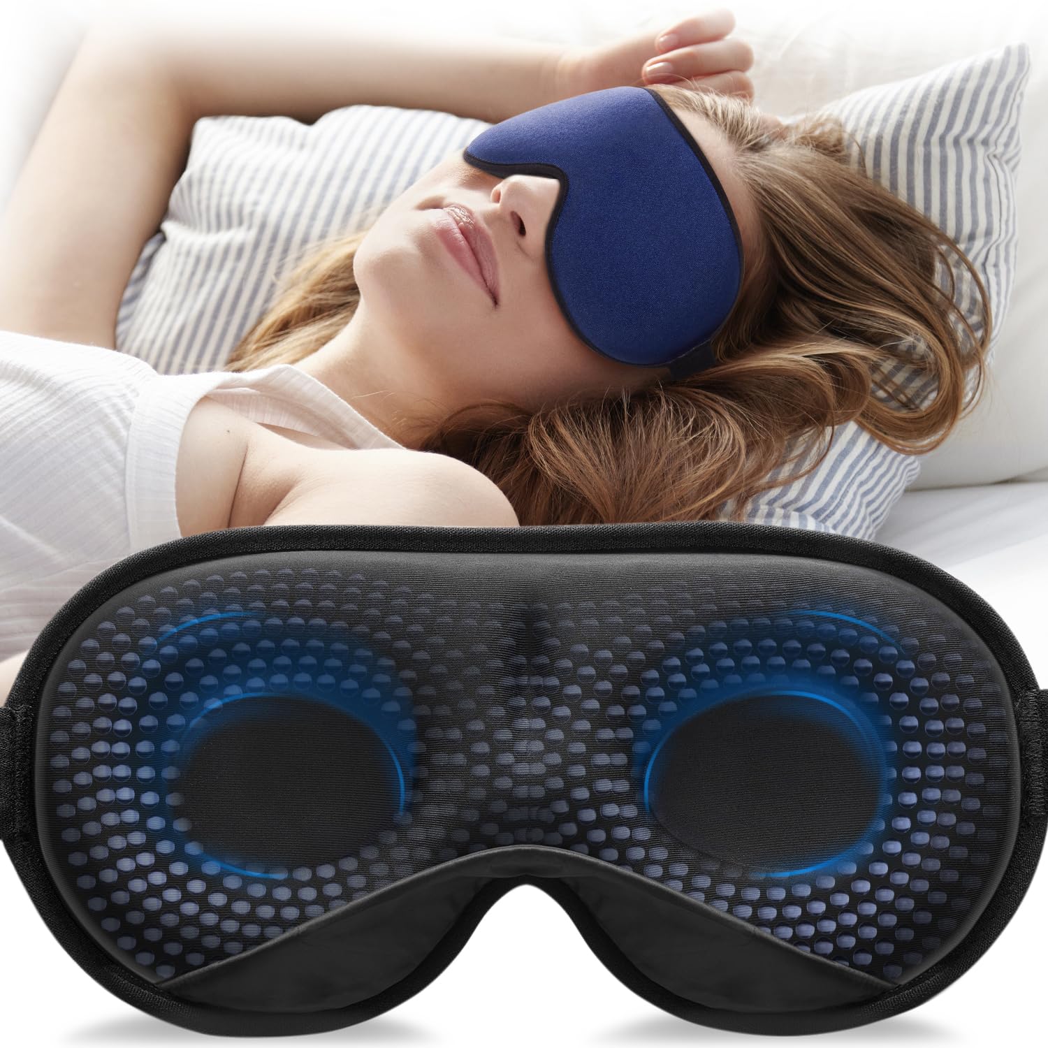 YFONG Weighted Sleep Mask, Women Men 3D Eye Mask Blocking Lights YFONGBuy Supplements Australia