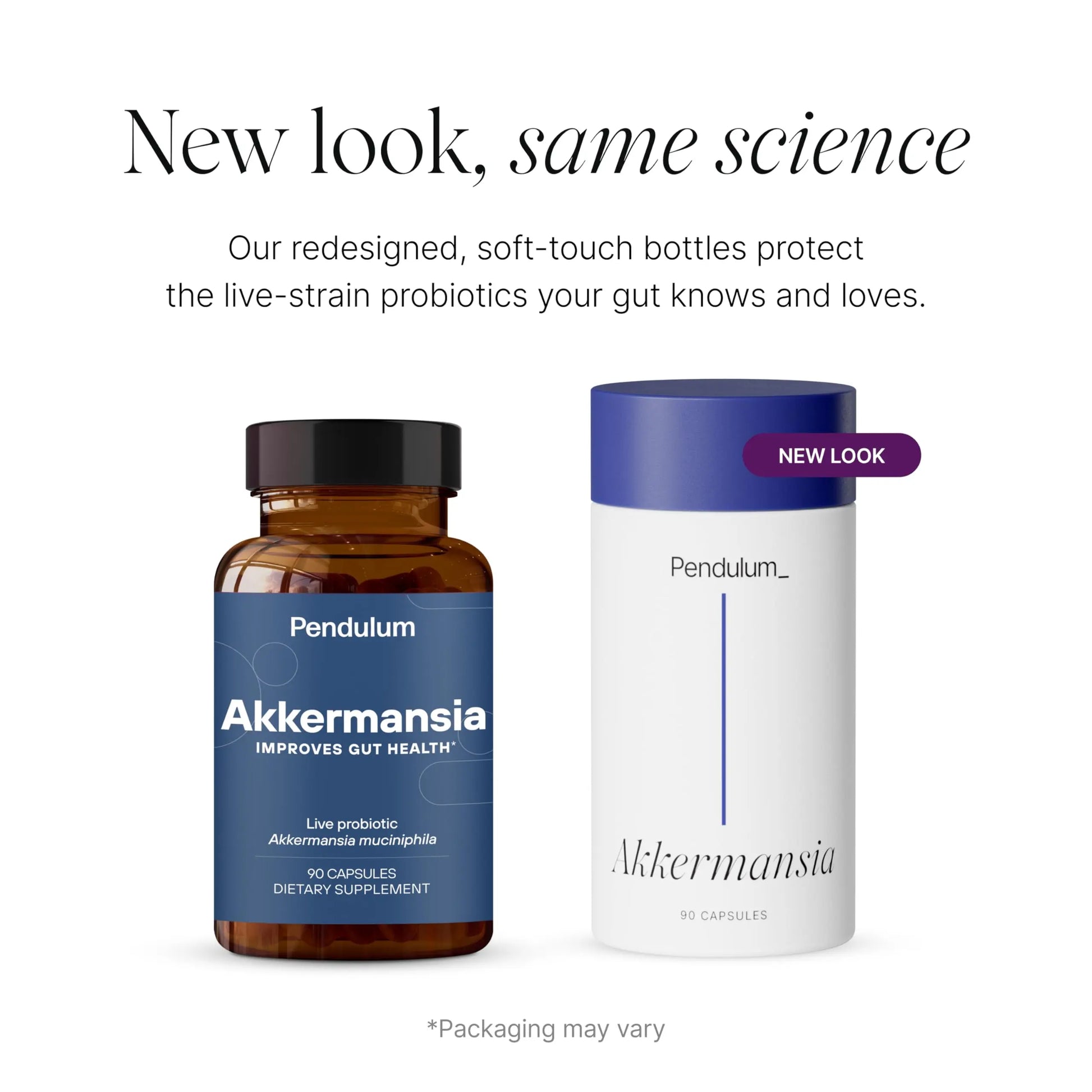 Pendulum Akkermansia Probiotic with Prebiotic Fiber - Delayed Release Capsules, Third-Party Tested, Authentic 100M AFU Live Strain for Gut Health & GLP-1 Support for Men & Women (90 Capsules, 1-Pack) PendulumBuy Supplements Australia