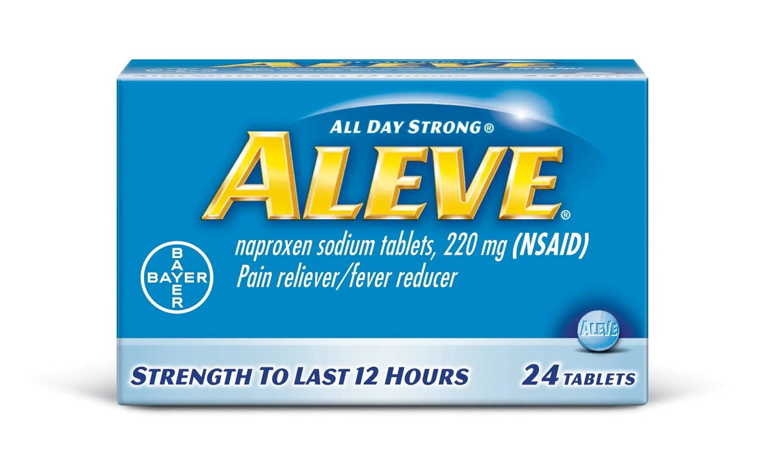 Aleve Tablets with Naproxen Sodium, 220mg (NSAID) Pain Reliever/Fever Reducer, 24 Count, Blue AleveBuy Supplements Australia