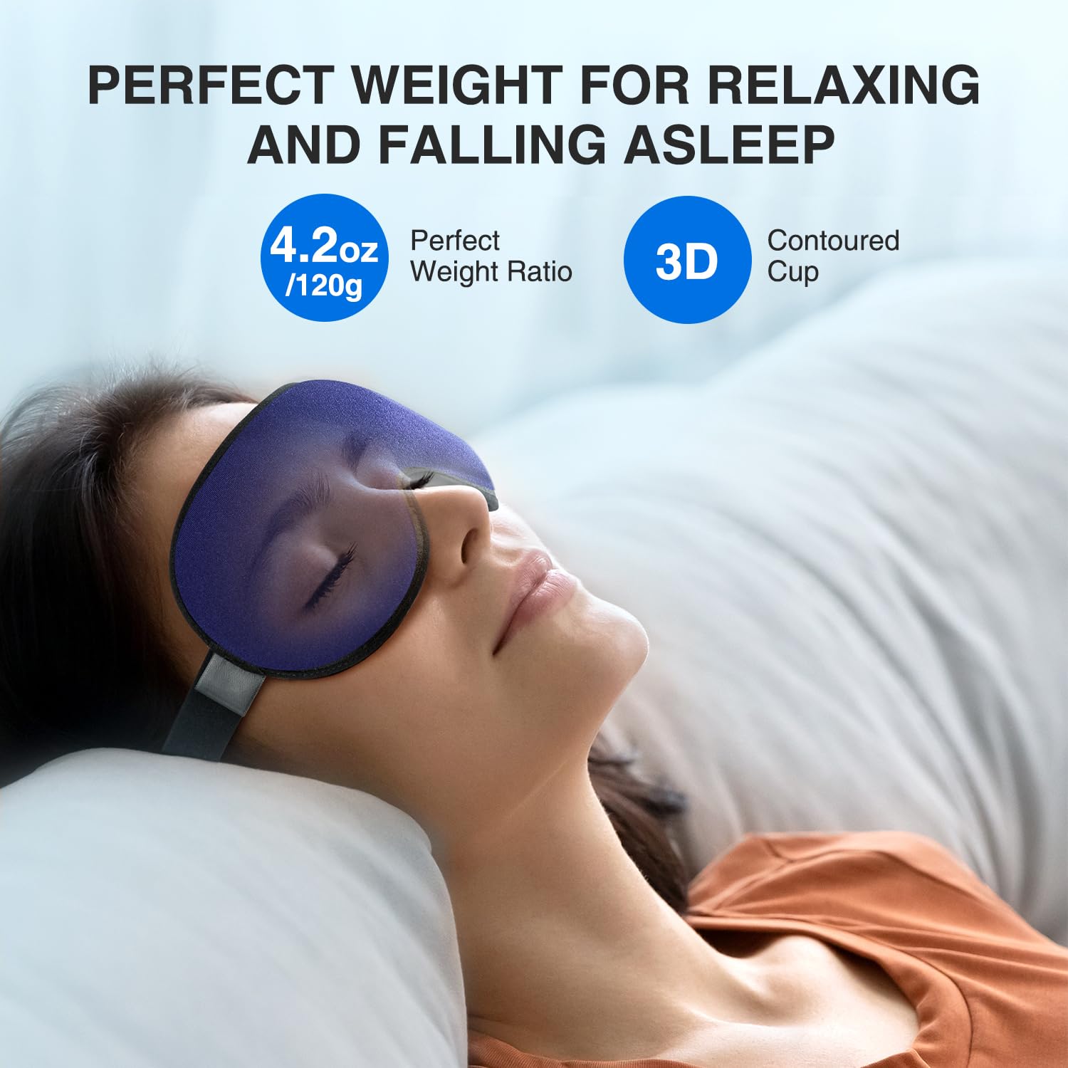 YFONG Weighted Sleep Mask, Women Men 3D Eye Mask Blocking Lights YFONGBuy Supplements Australia