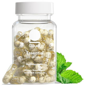 Ritual Multivitamin for Women 18+ with Vitamin D3 for Immune Support*, Vegan Omega 3 DHA, B12, Iron, Gluten Free, Non GMO, USP Verified, Mint, 30 Day Supply, 60 Capsules RitualBuy Supplements Australia