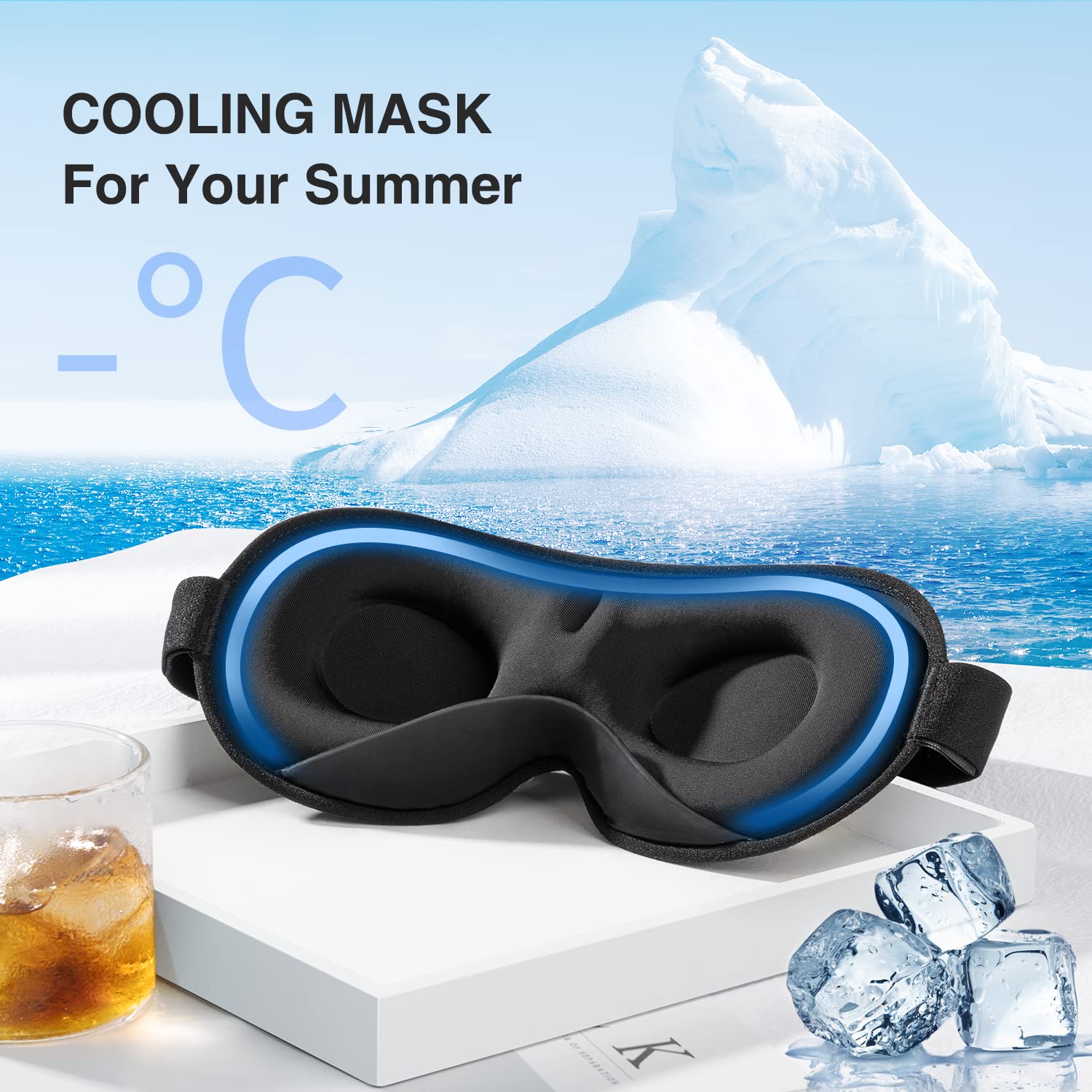 YFONG Weighted Sleep Mask, Women Men 3D Eye Mask Blocking Lights YFONGBuy Supplements Australia