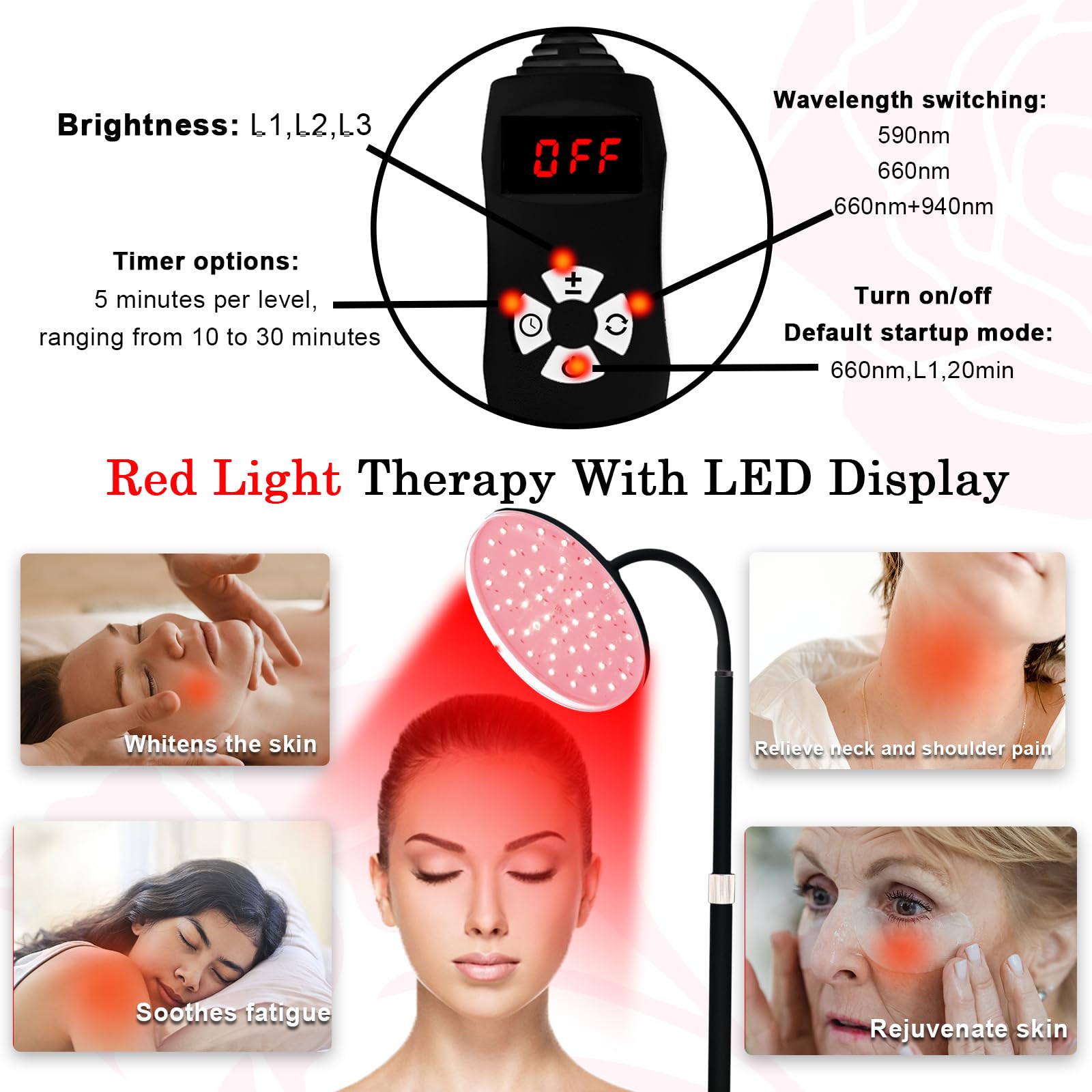 Akarishin Red Light Therapy Lamp - Boost Skin Vitality and Ease Muscle Soreness with Adjustable Stand AkarishinBuy Supplements Australia