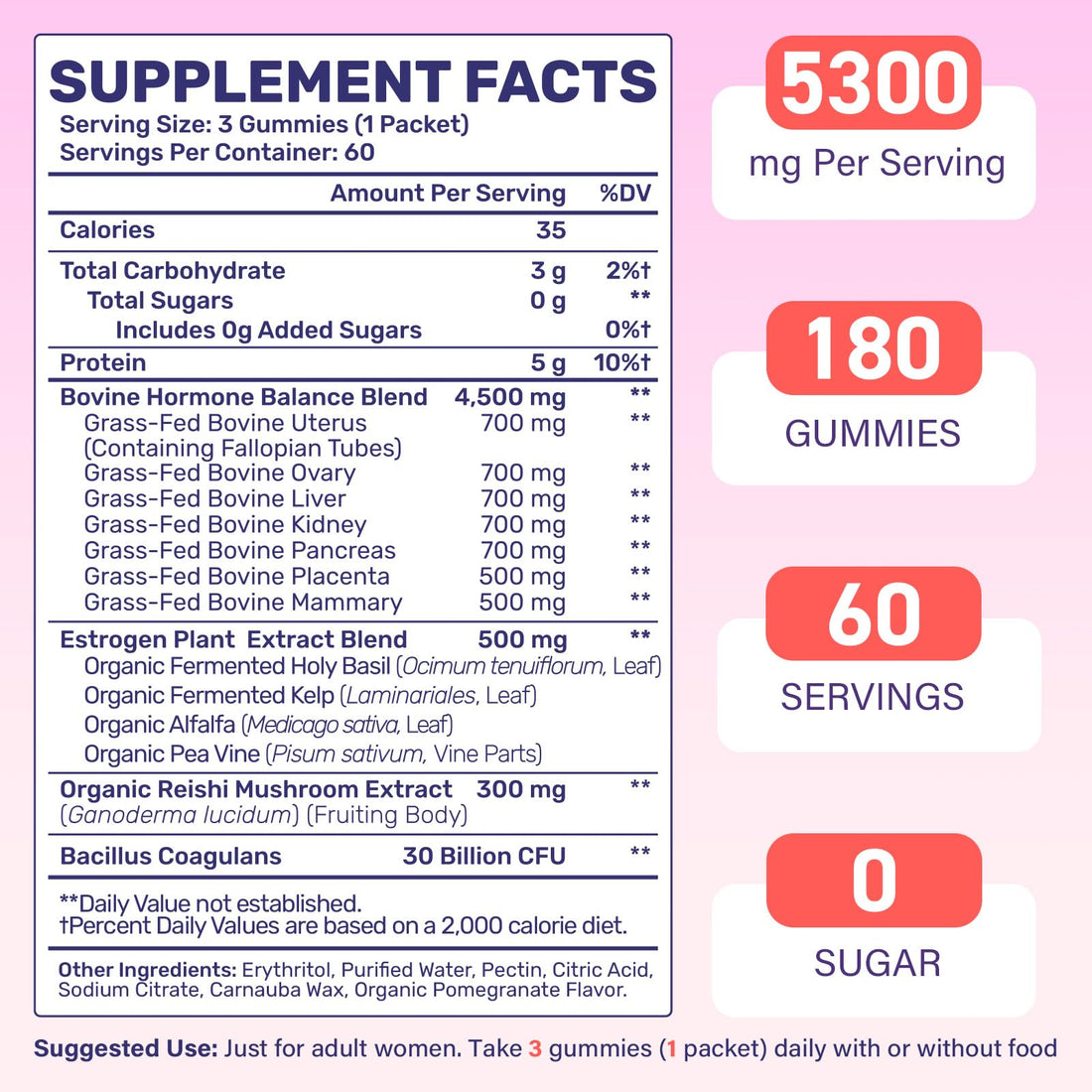 (180 Gummies) Beef Organ Supplement for Women - 5300mg Beef Liver, Kidney, Uterus & 10 More, for Hormone Balance, Menstruation, Energy, Immunity, Gut & Skin Health - 100% Grass Fed & Pasture Raise FepoukakBuy Supplements Australia