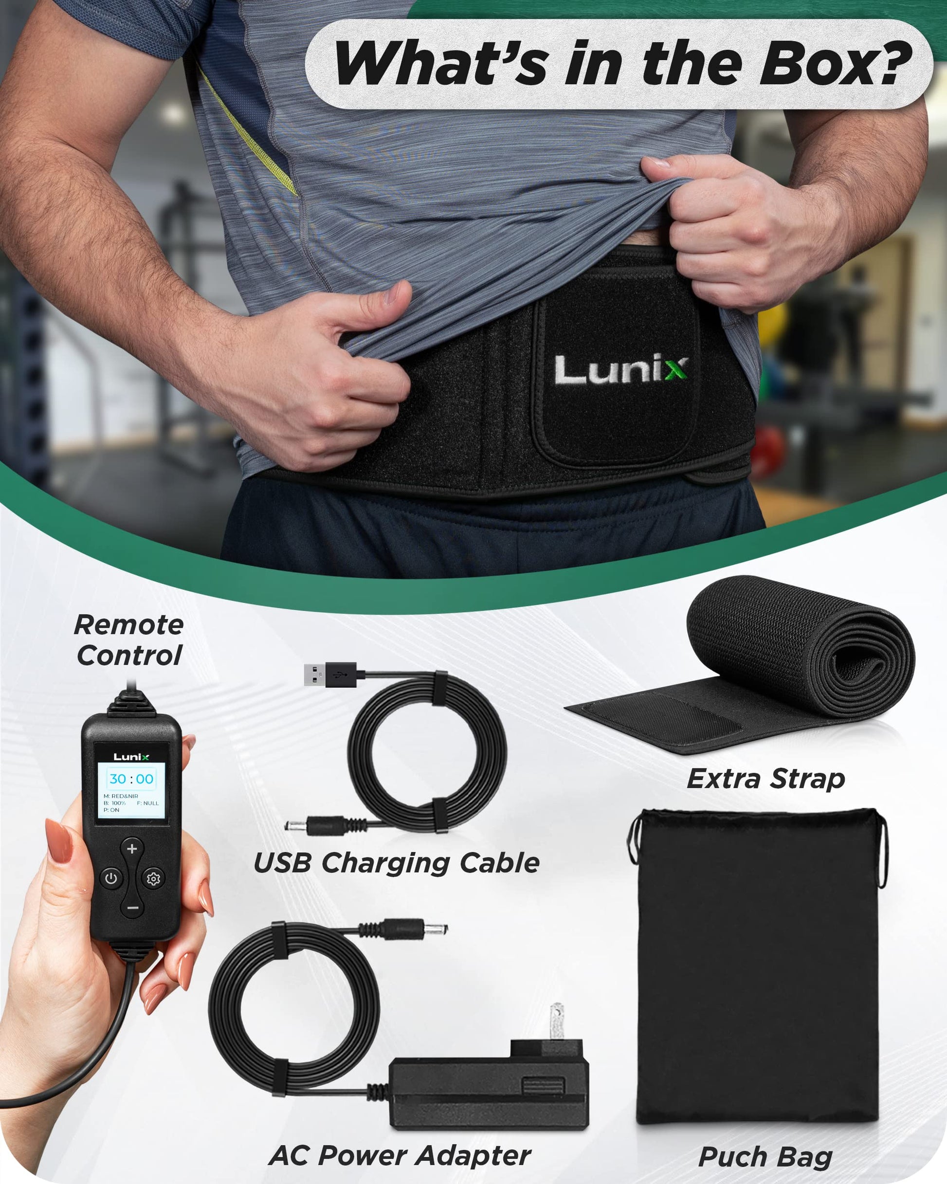 Lunix LX16 Red Light Therapy Belt, Near Infrared Light and Red Light Therapy to Improve Circulation LunixBuy Supplements Australia