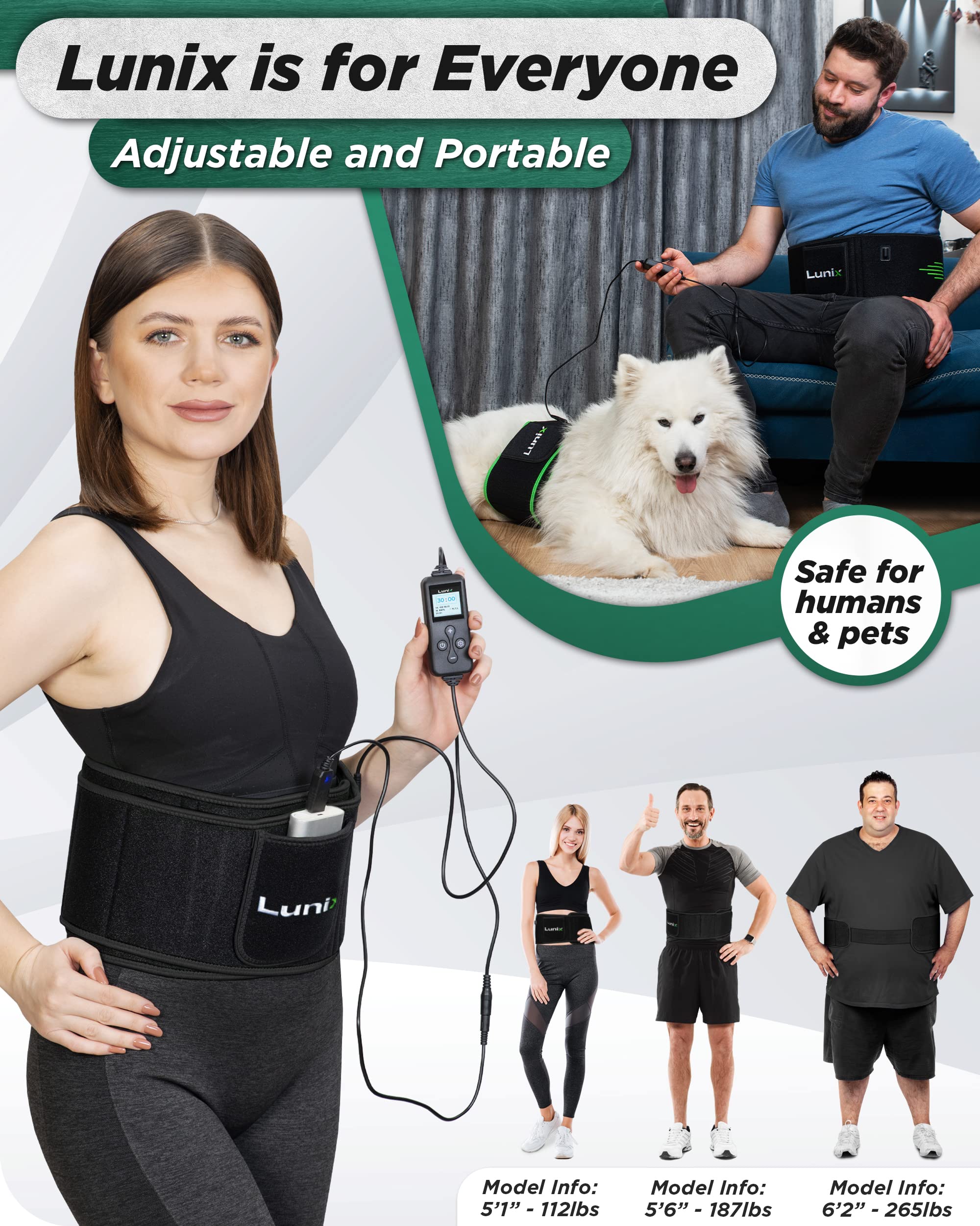 Lunix LX16 Red Light Therapy Belt, Near Infrared Light and Red Light Therapy to Improve Circulation LunixBuy Supplements Australia