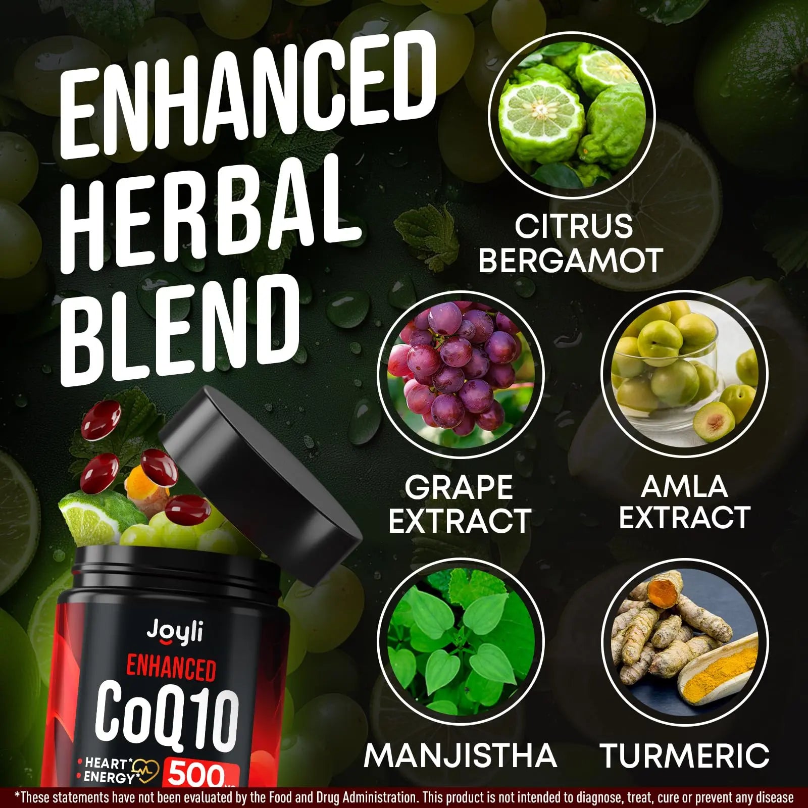 JOYLI Nutrition 2 Pack CoQ10 500mg - High Absorption Coenzyme Q10 Supplement - Co Q 10 for Energy & Vitality - Alternative to CoQ10 400mg & 300mg - 240 Softgels JOYLI NutritionBuy Supplements Australia