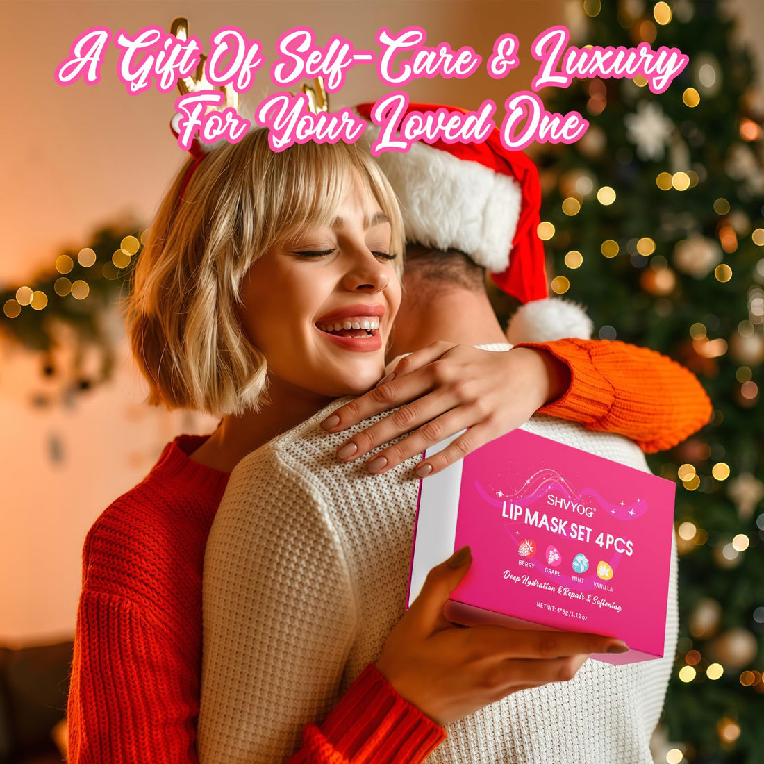 4 Pack Lip Mask Set, Hydrating Lip Mask Overnight - Berry, Grape, Mint, Vanilla Flavors, Lip Sleeping Mask Nourish Lip Balm with Vitamin C & Shea Butter | Dry Lips Care Gift SHVYOGBuy Supplements Australia