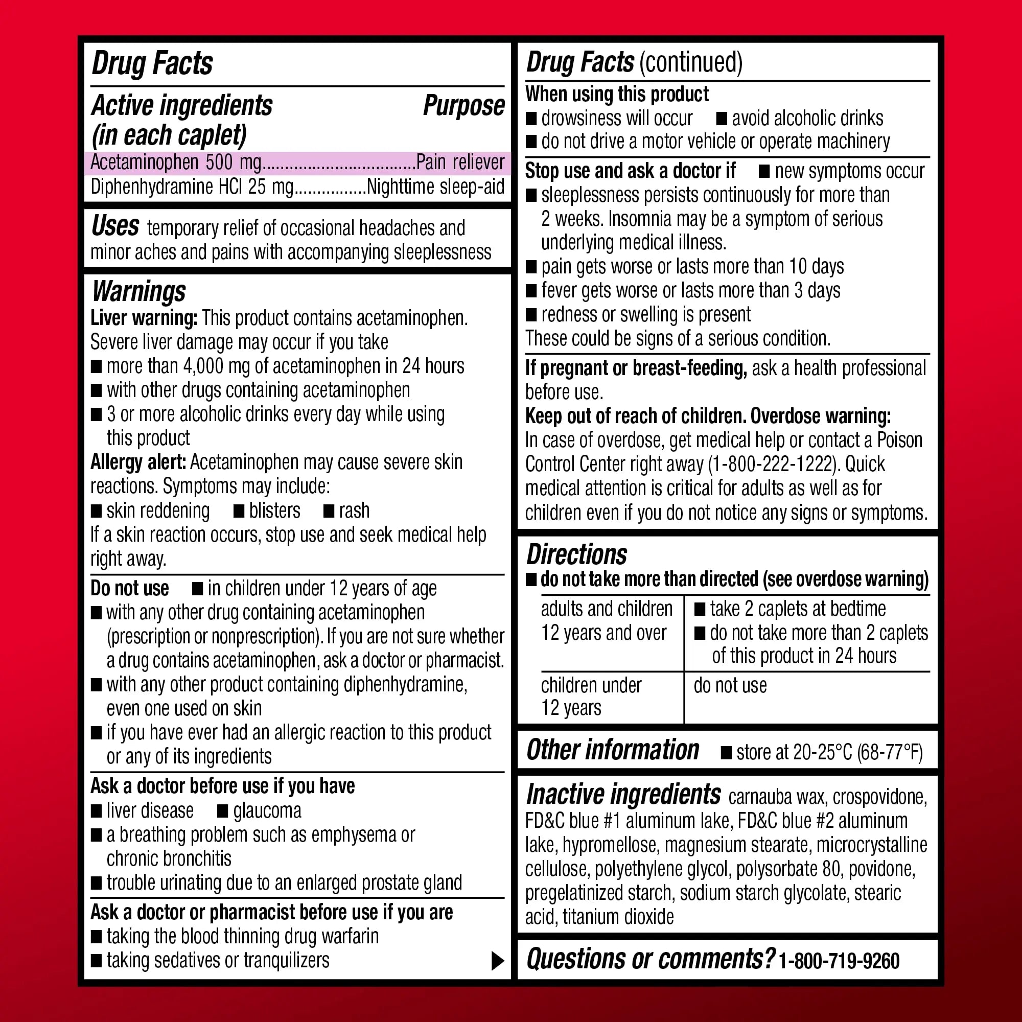 Amazon Basic Care Acetaminophen PM, Pain Reliever Plus Nighttime Sleep Aid, Blue, 100 Count Amazon Basic CareBuy Supplements Australia